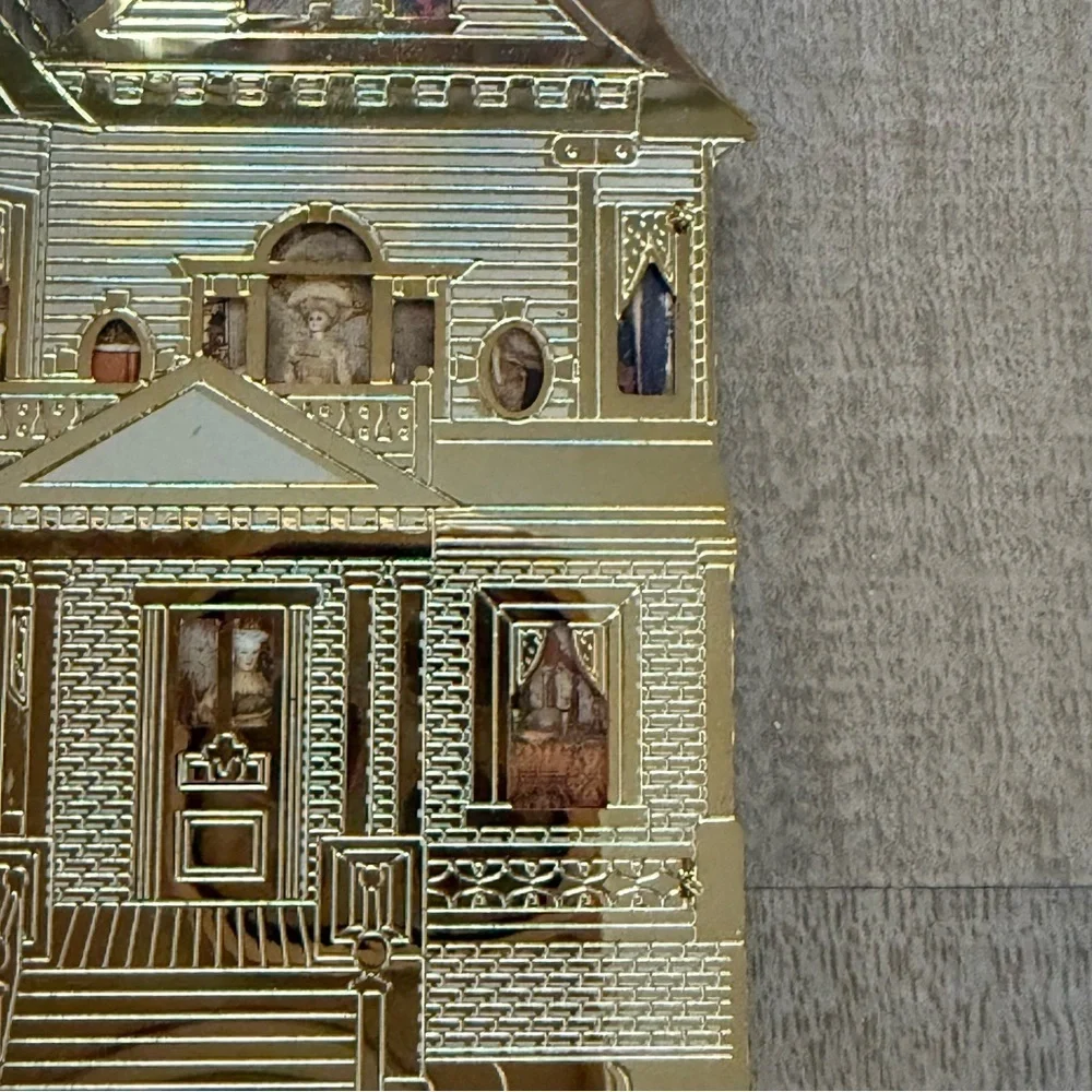 Victorian House Gold Dark Academia Whimsigoth Christmas Ornament 🎄